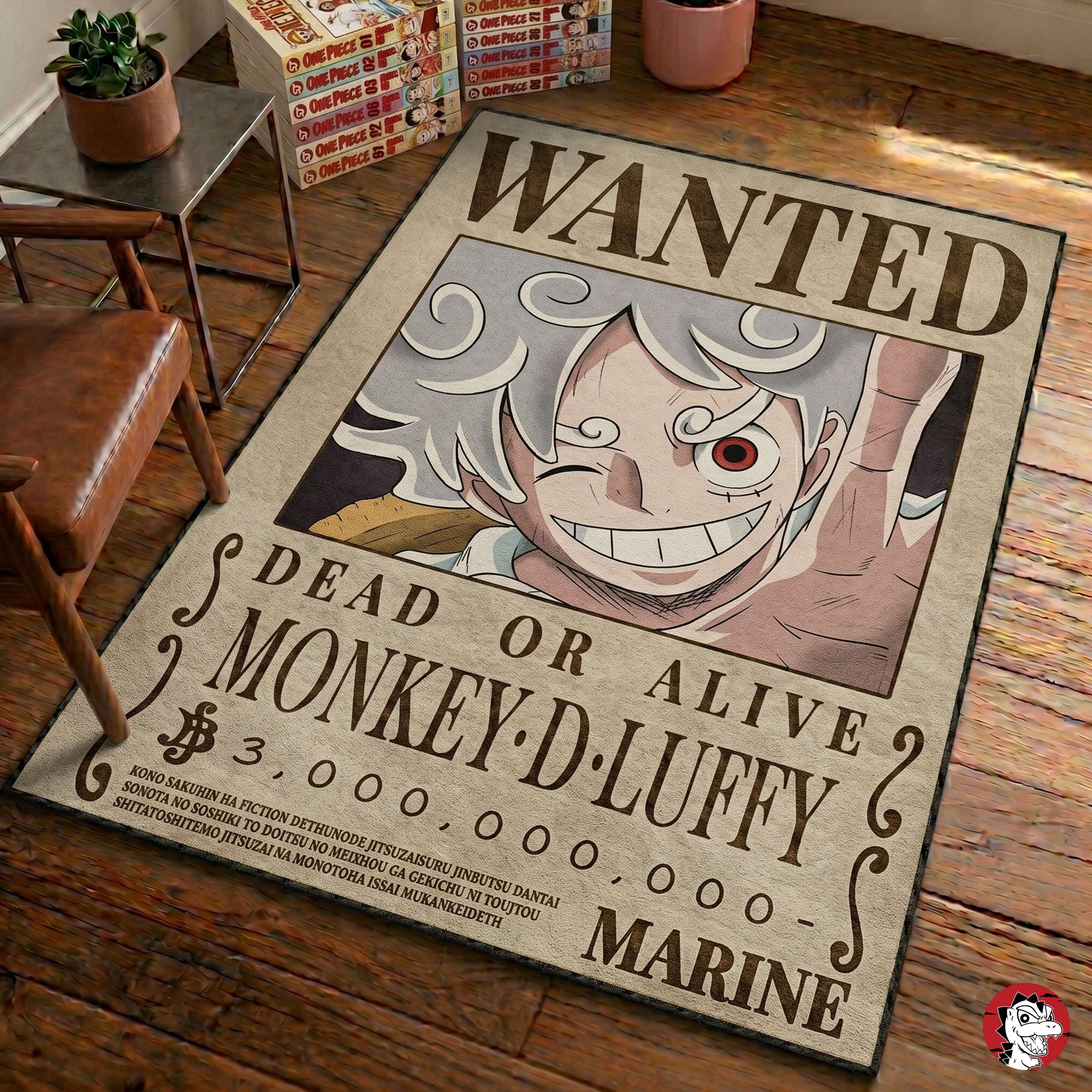 Luffy gear wanted rug