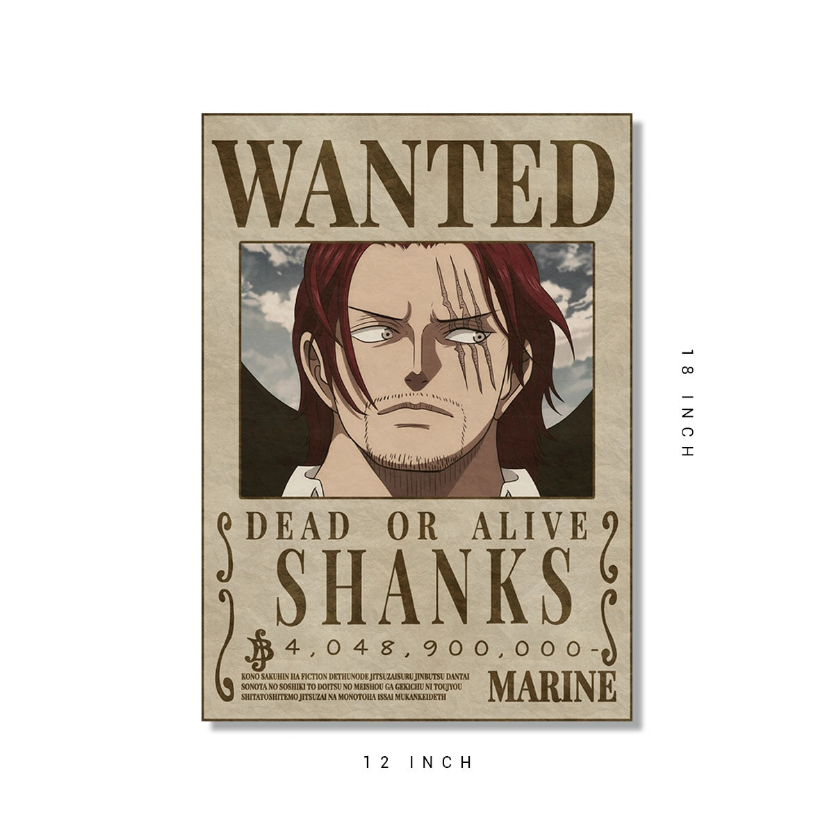 Shanks wanted poster