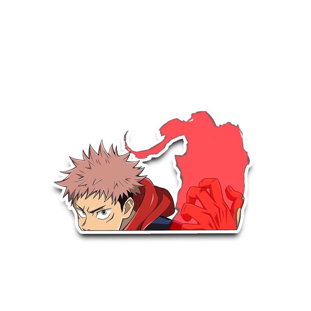 Itadori Black Flash peeker Sticker