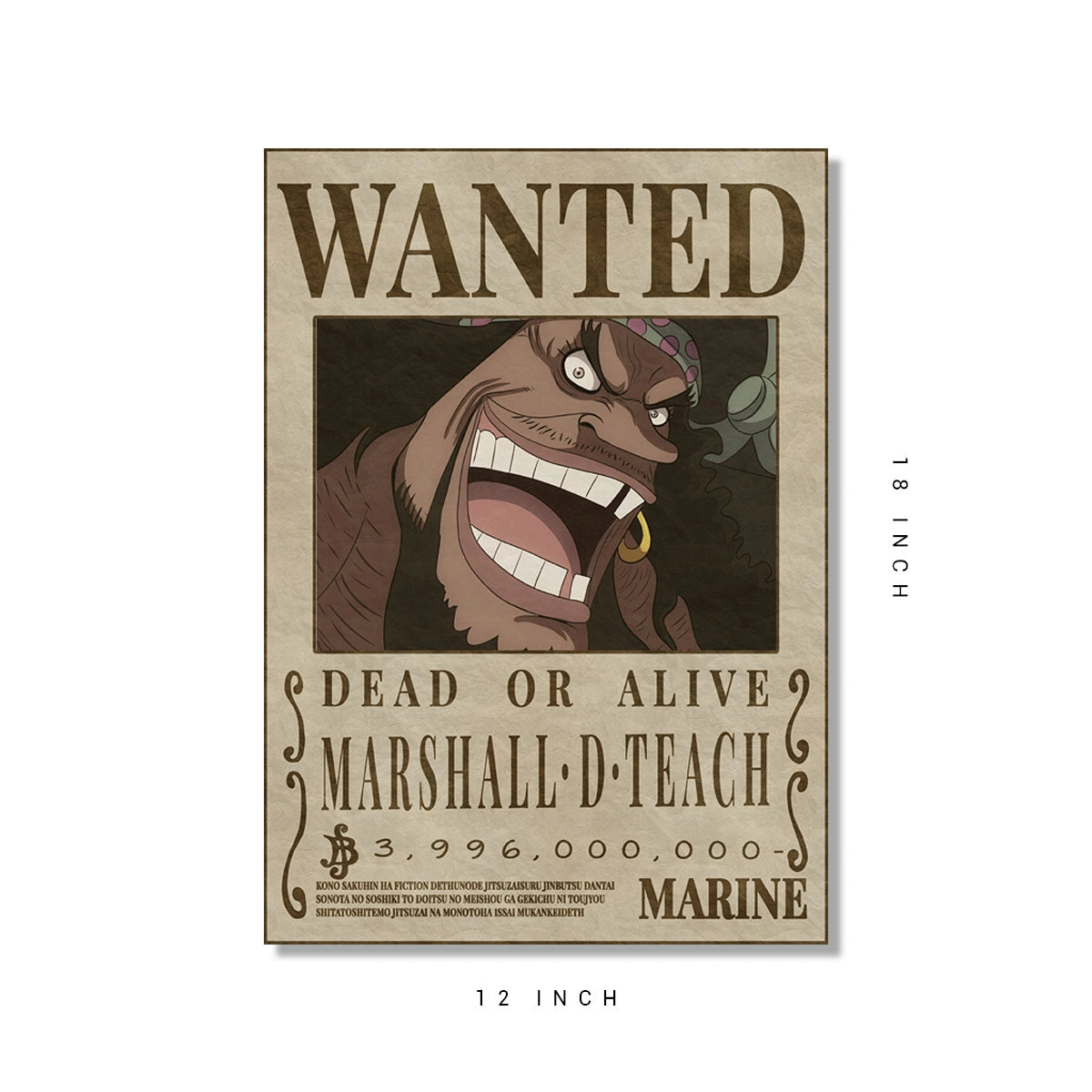 Black beard wanted poster