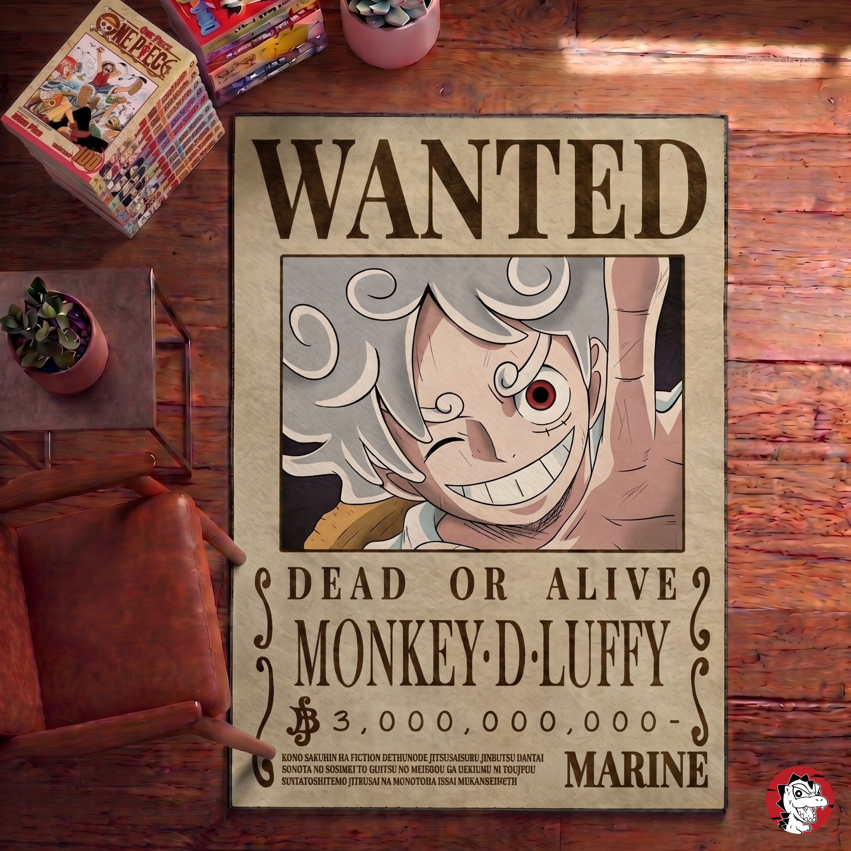 Luffy gear wanted rug