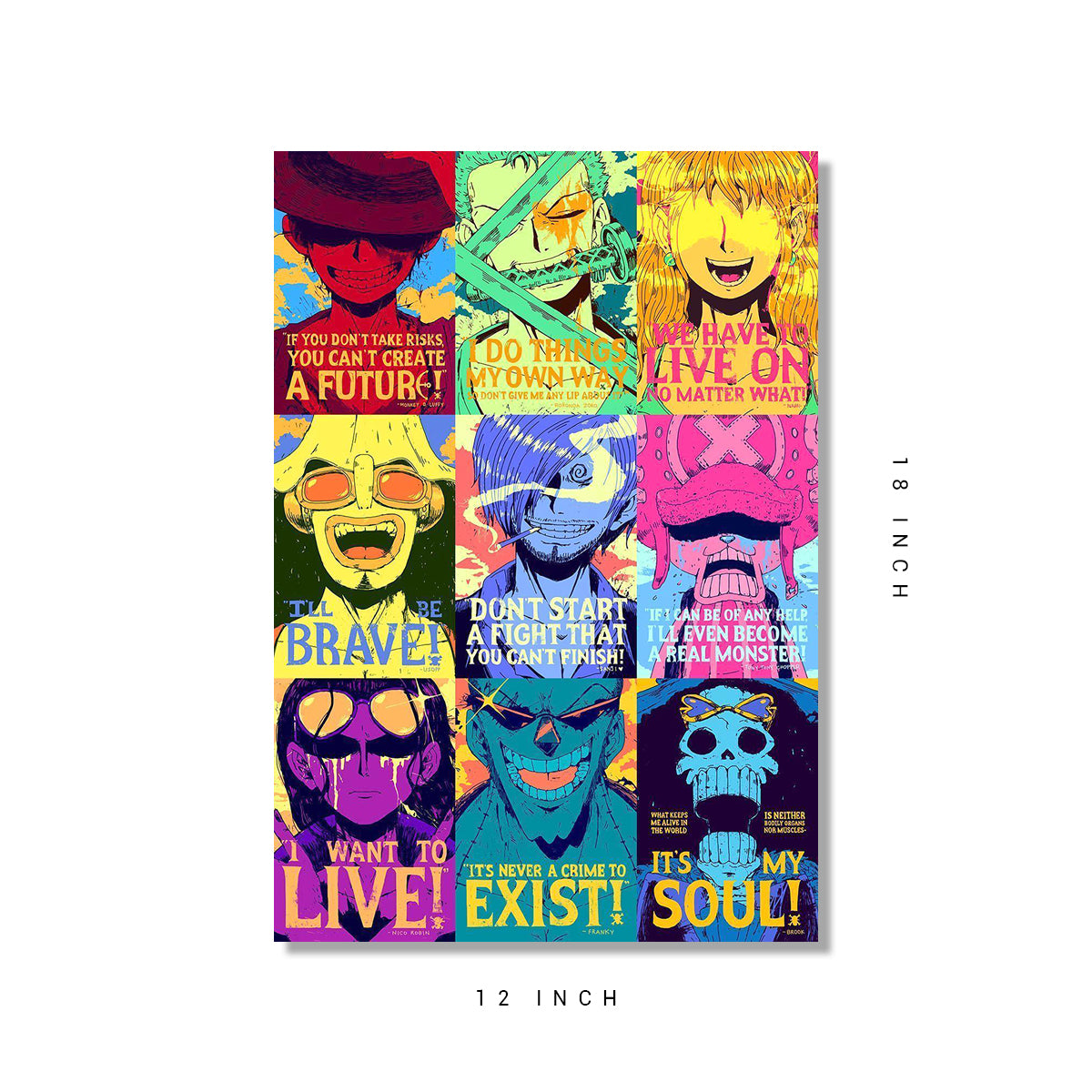 One piece strawhart crew poster