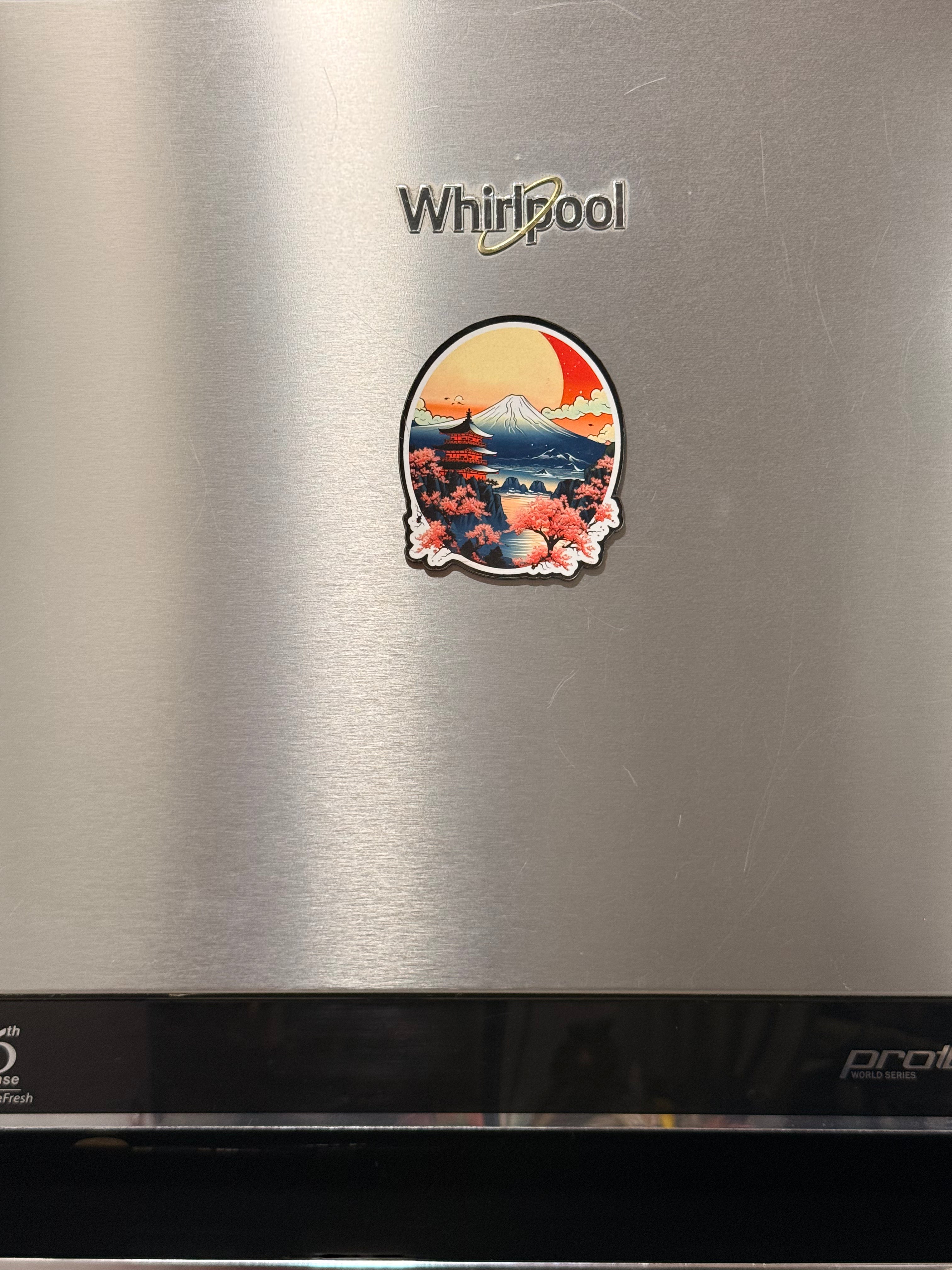 Mount fuji fridge magnet