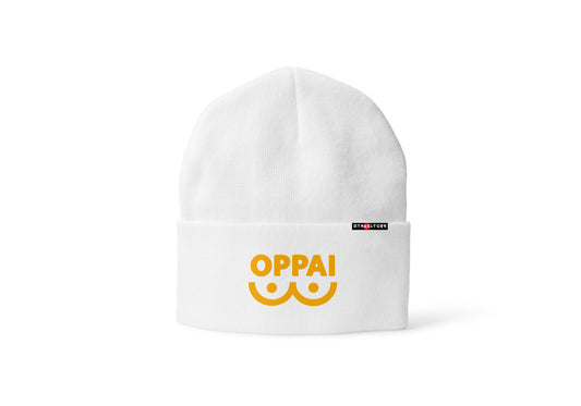 Oppai embroidered beanie