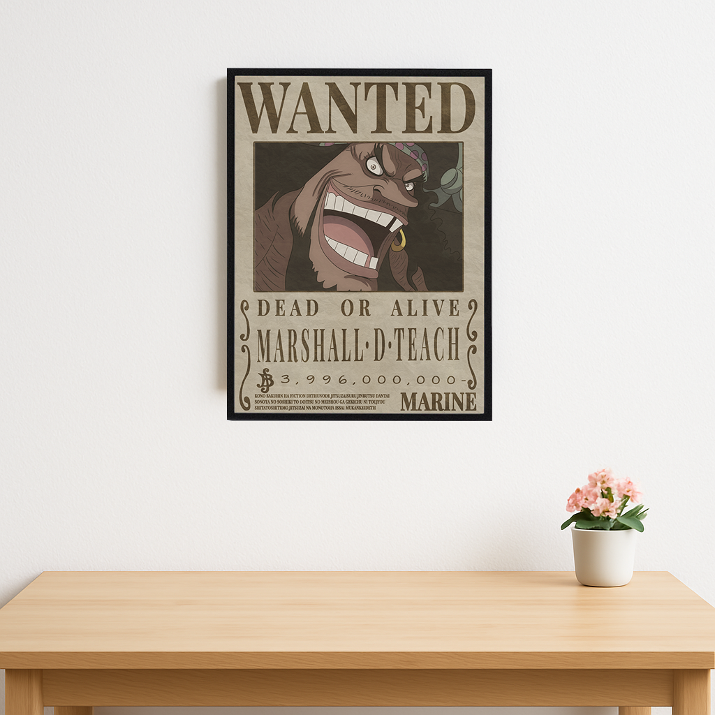 Black beard wanted poster