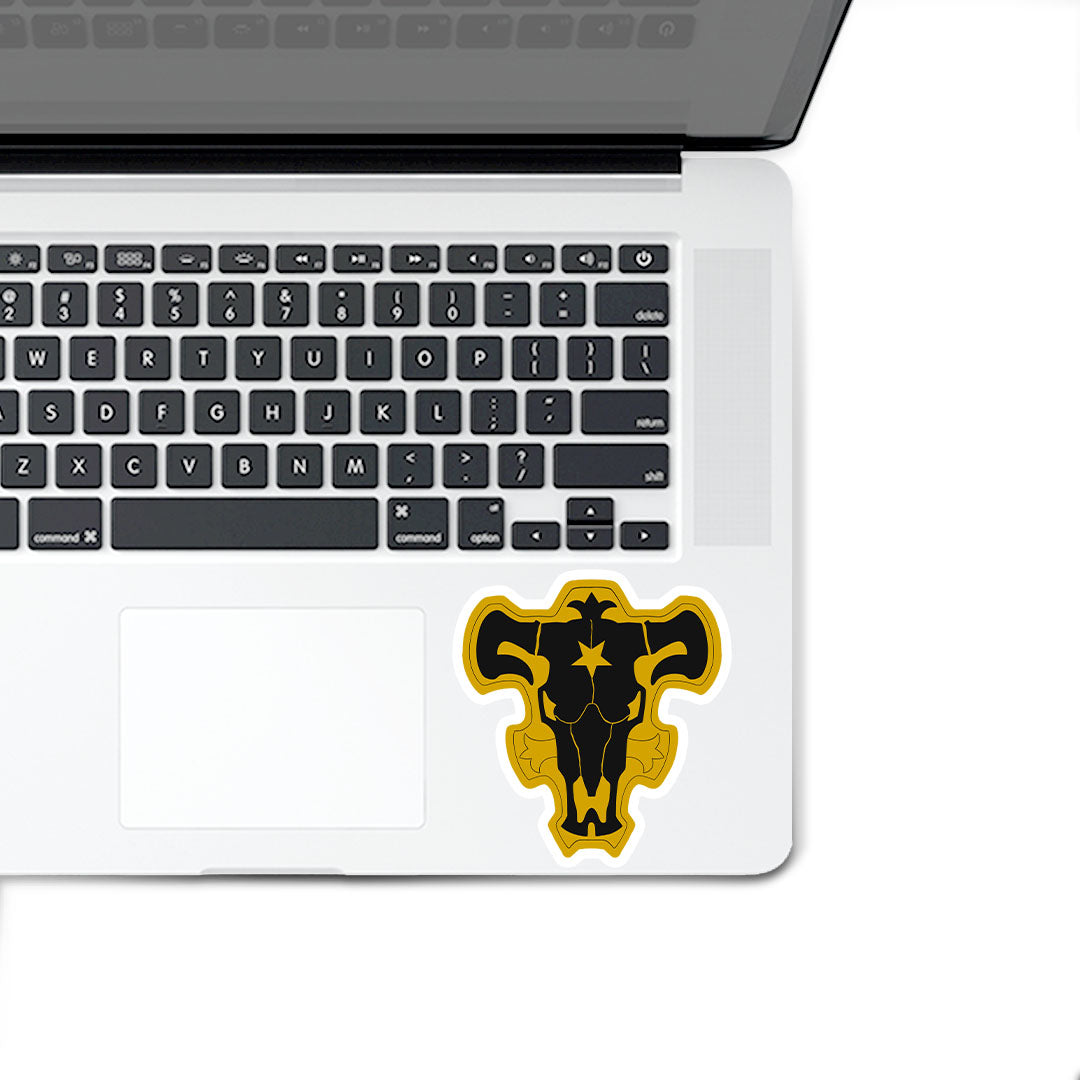 Black bull peeker Sticker