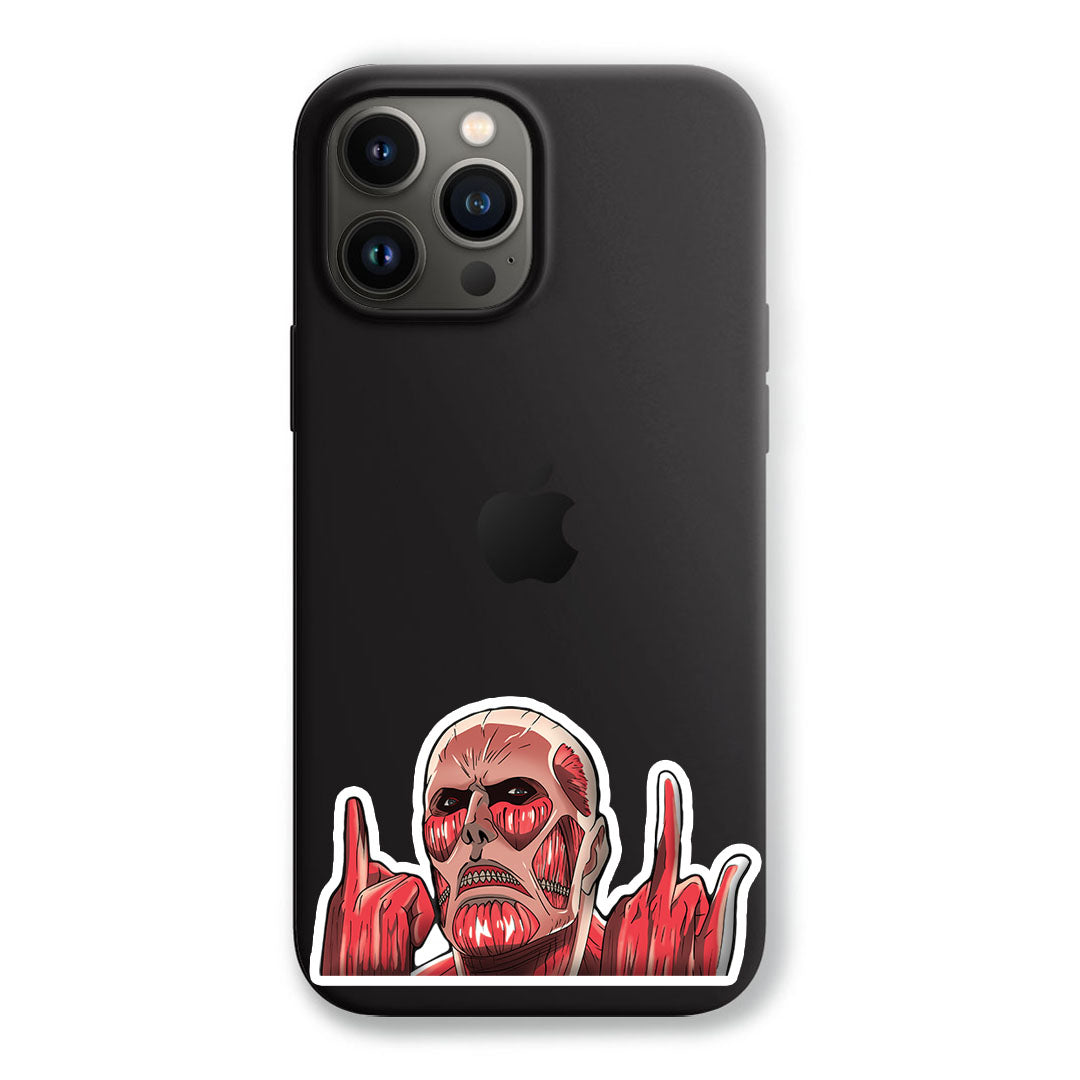 colossal titan peeker Sticker