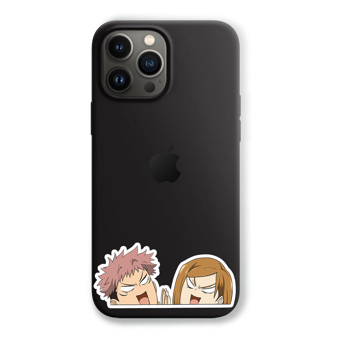 Itadori and nobara peeker Sticker