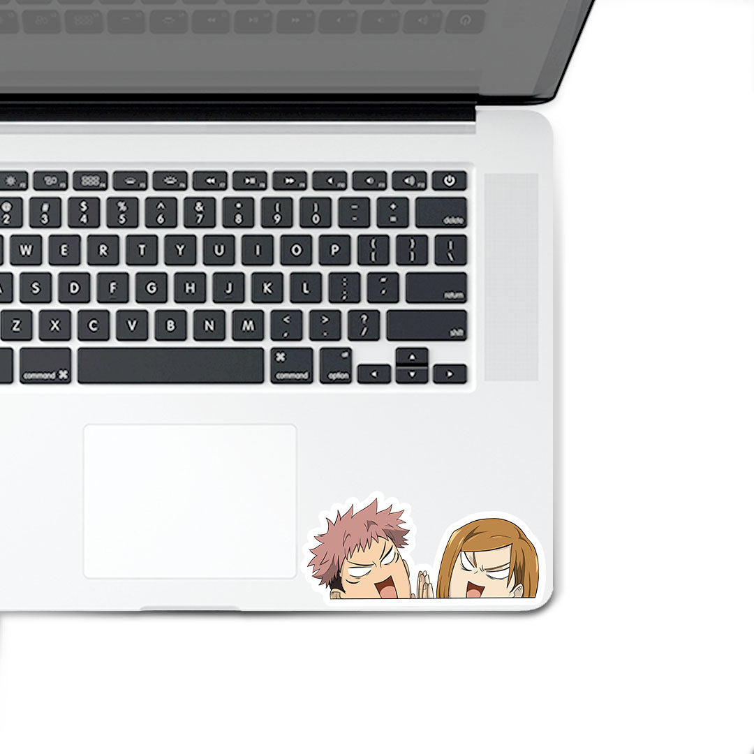 Itadori and nobara peeker Sticker