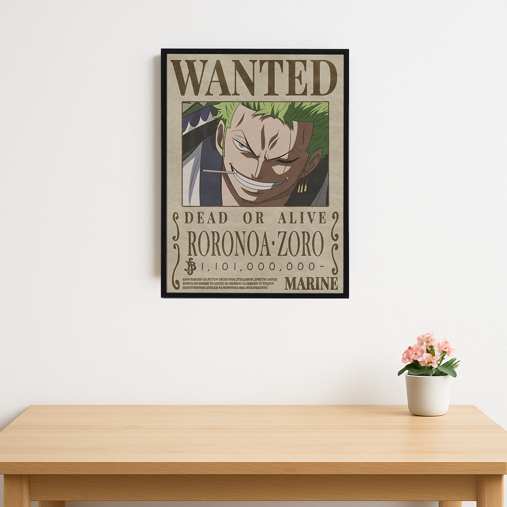 Zoro wanted poster