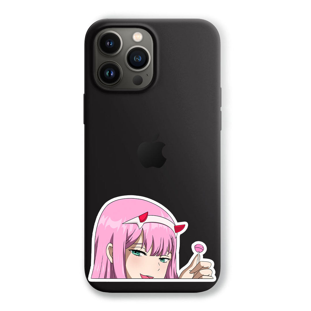 Zero two peeker Sticker
