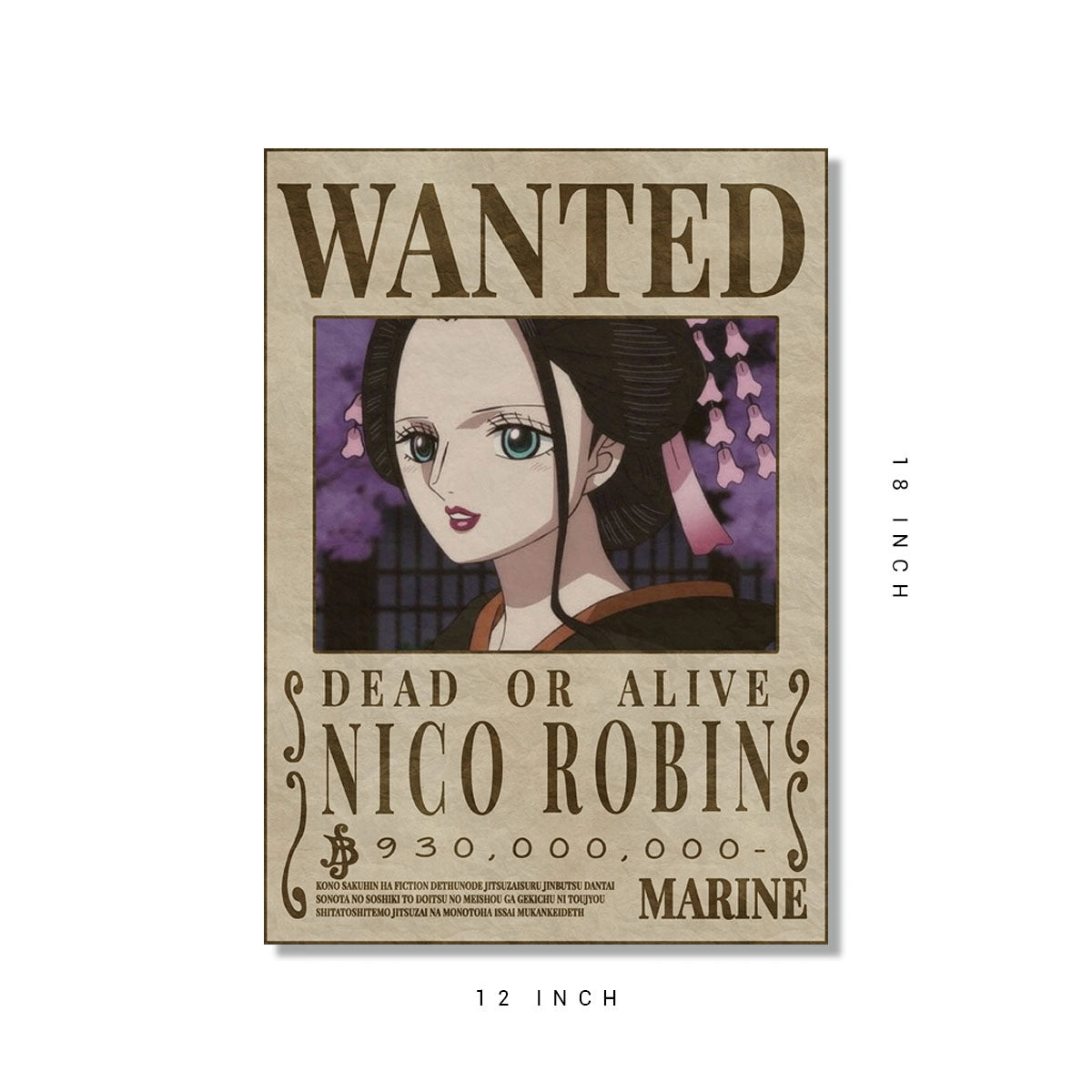 Wanted Robin Robin Wanted Poster One Piece Wanted Poster Portrait – The Anime