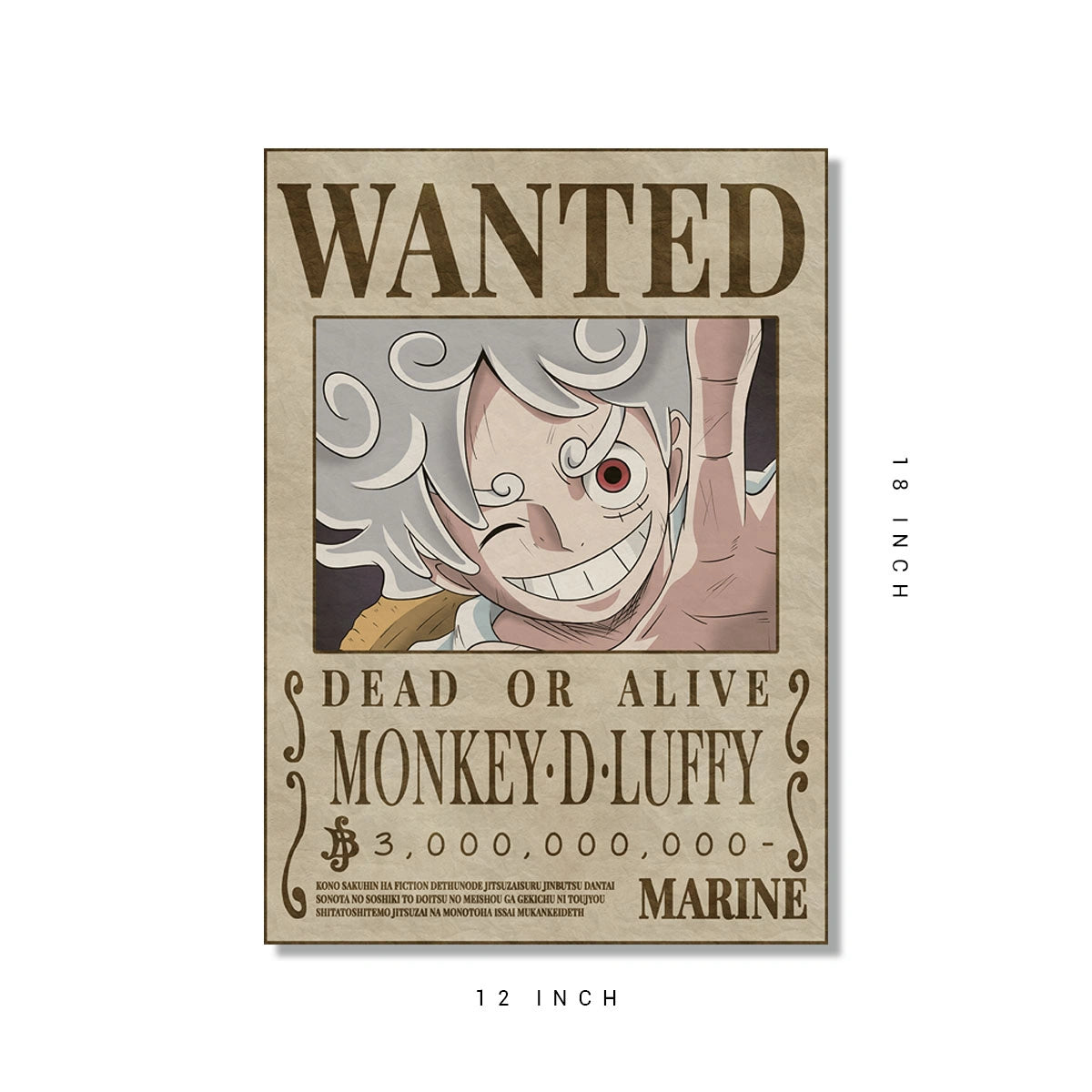 Luffy wanted poster