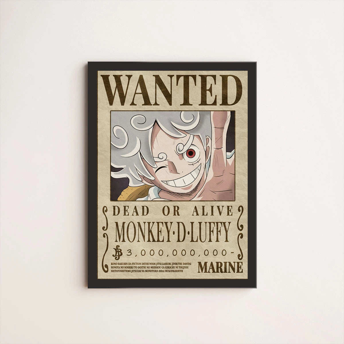 Luffy wanted poster