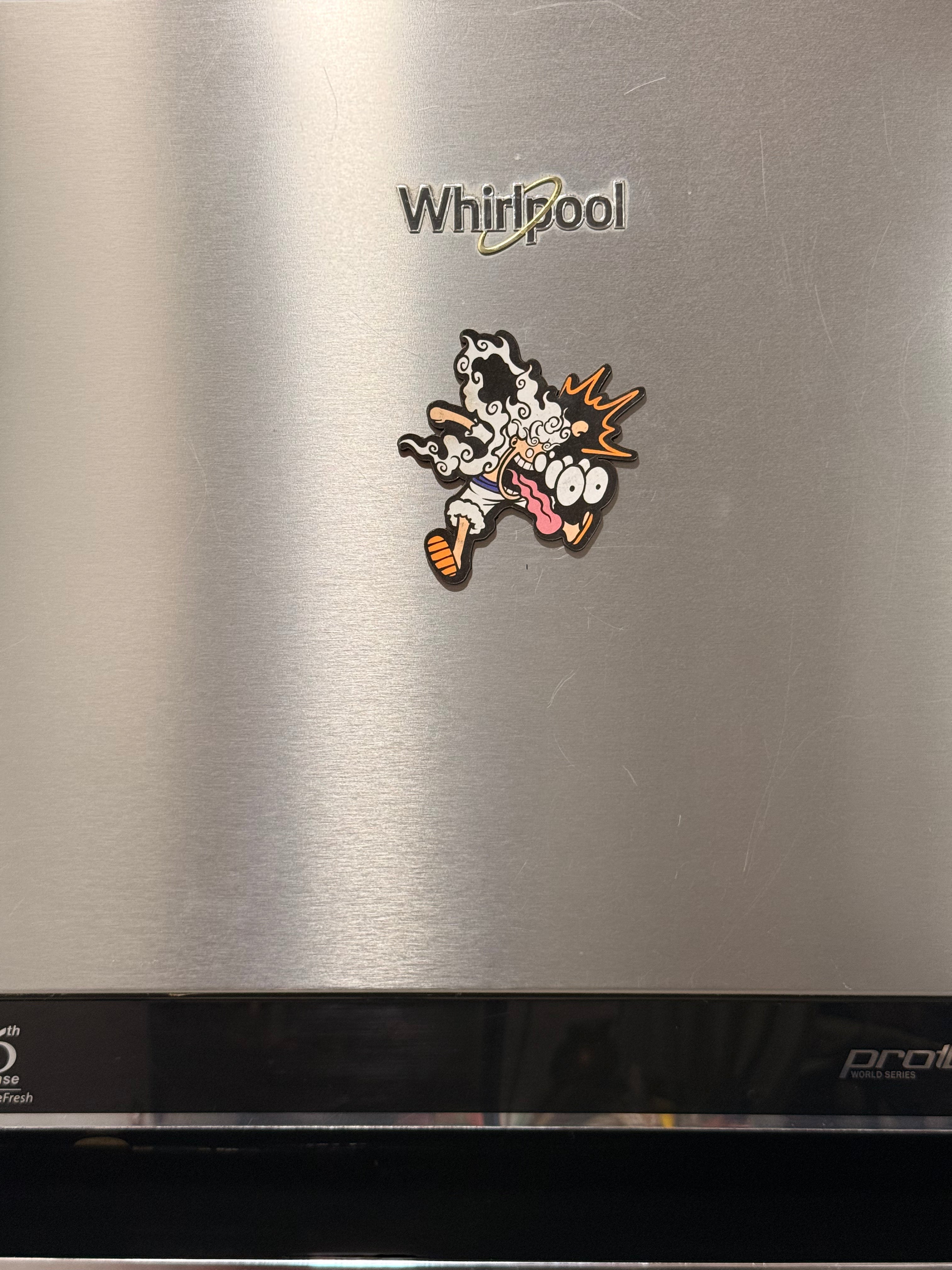 Luffy gear 5 fridge magnet