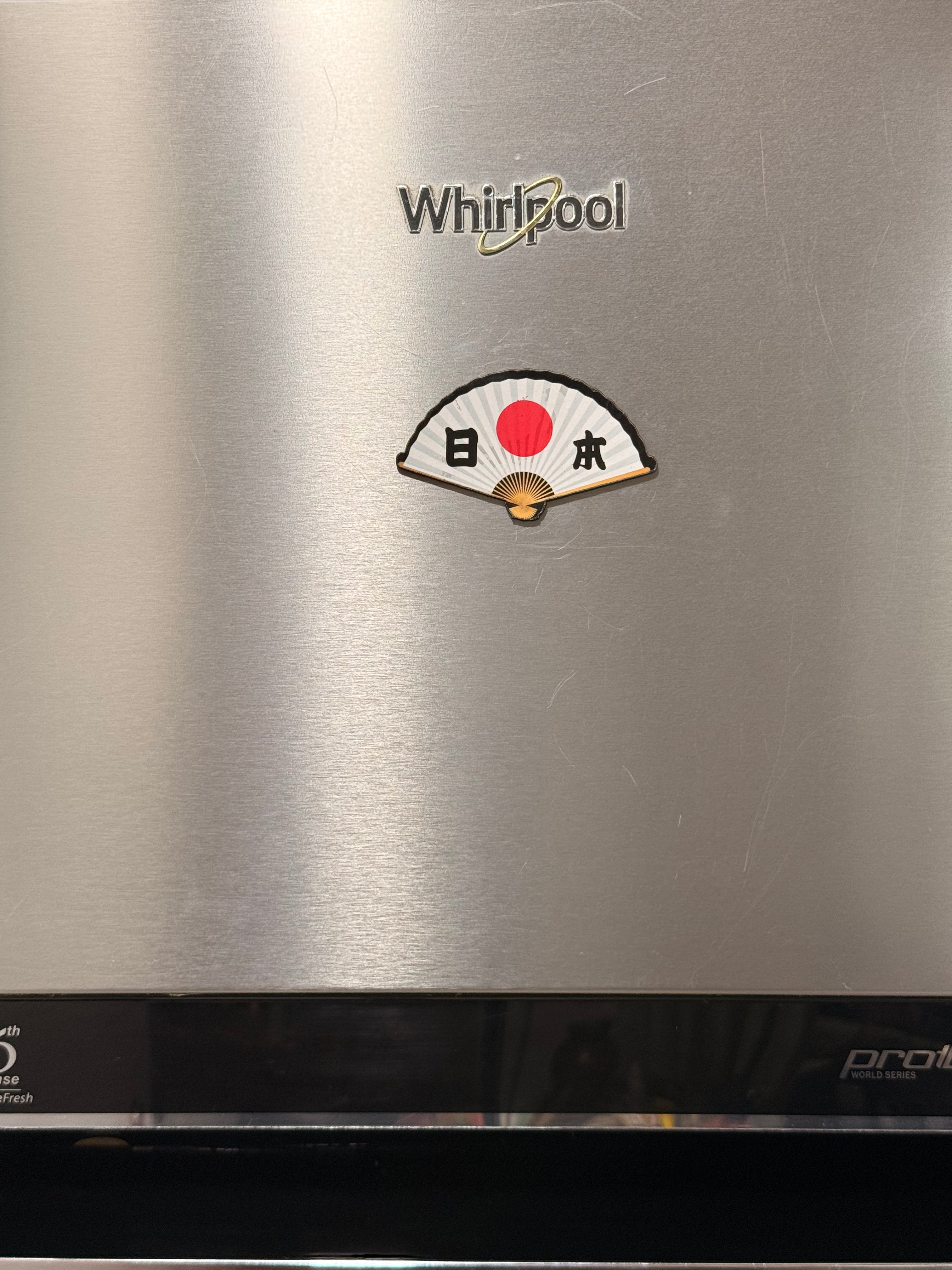 Japanese hand fan fridge magnet
