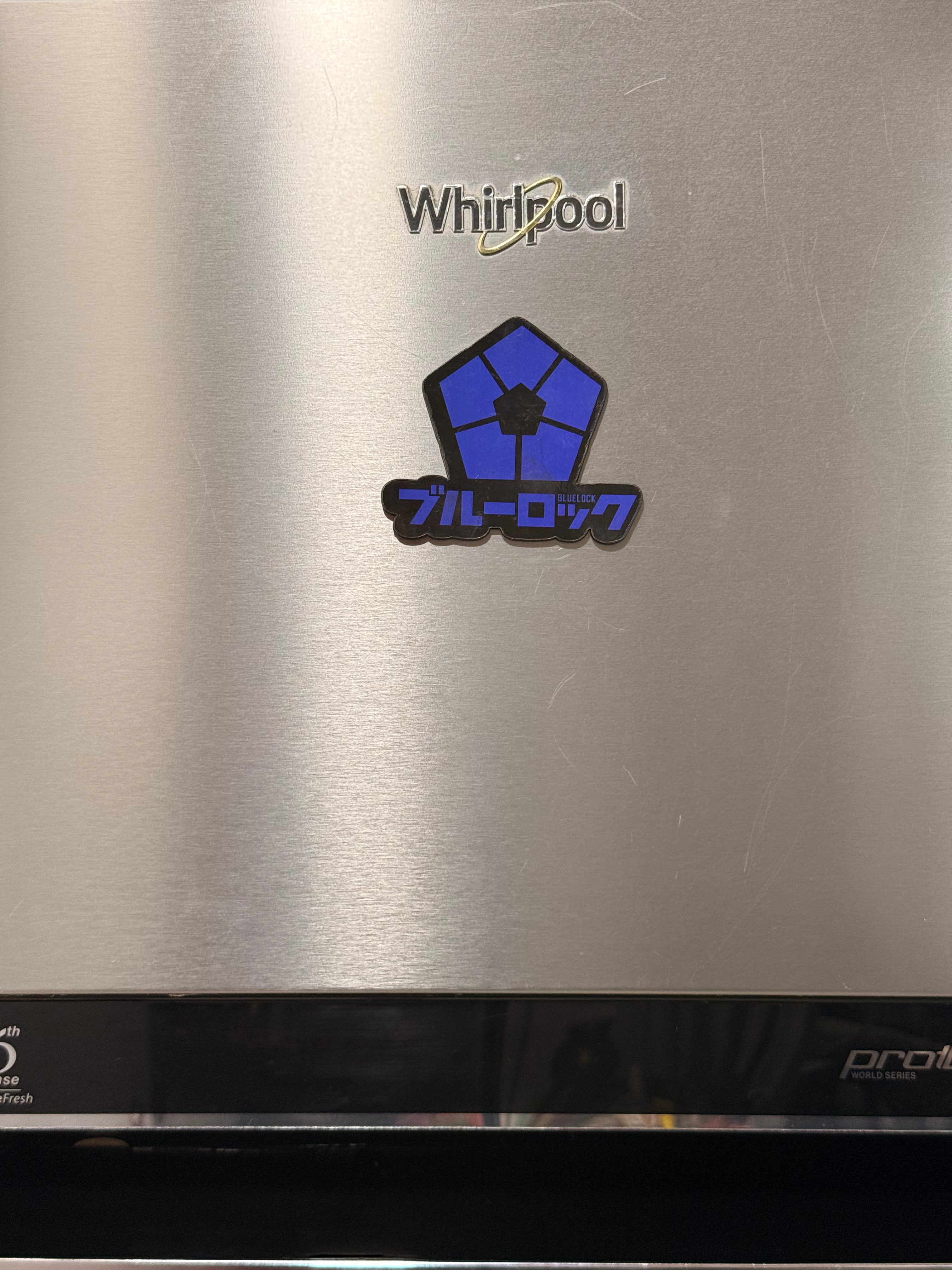 Blue lock fridge magnet