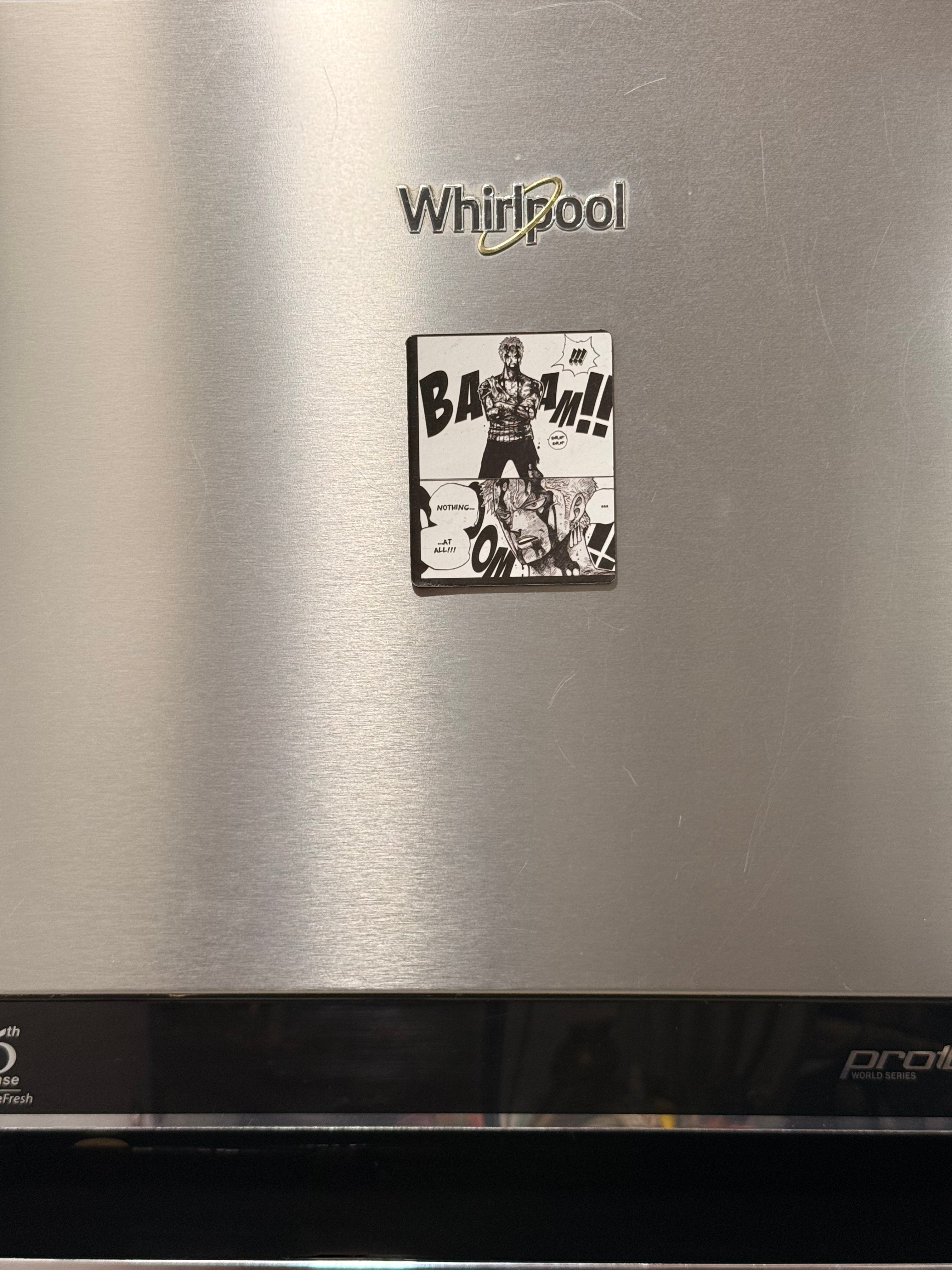 Zoro nothing happened fridge magnet