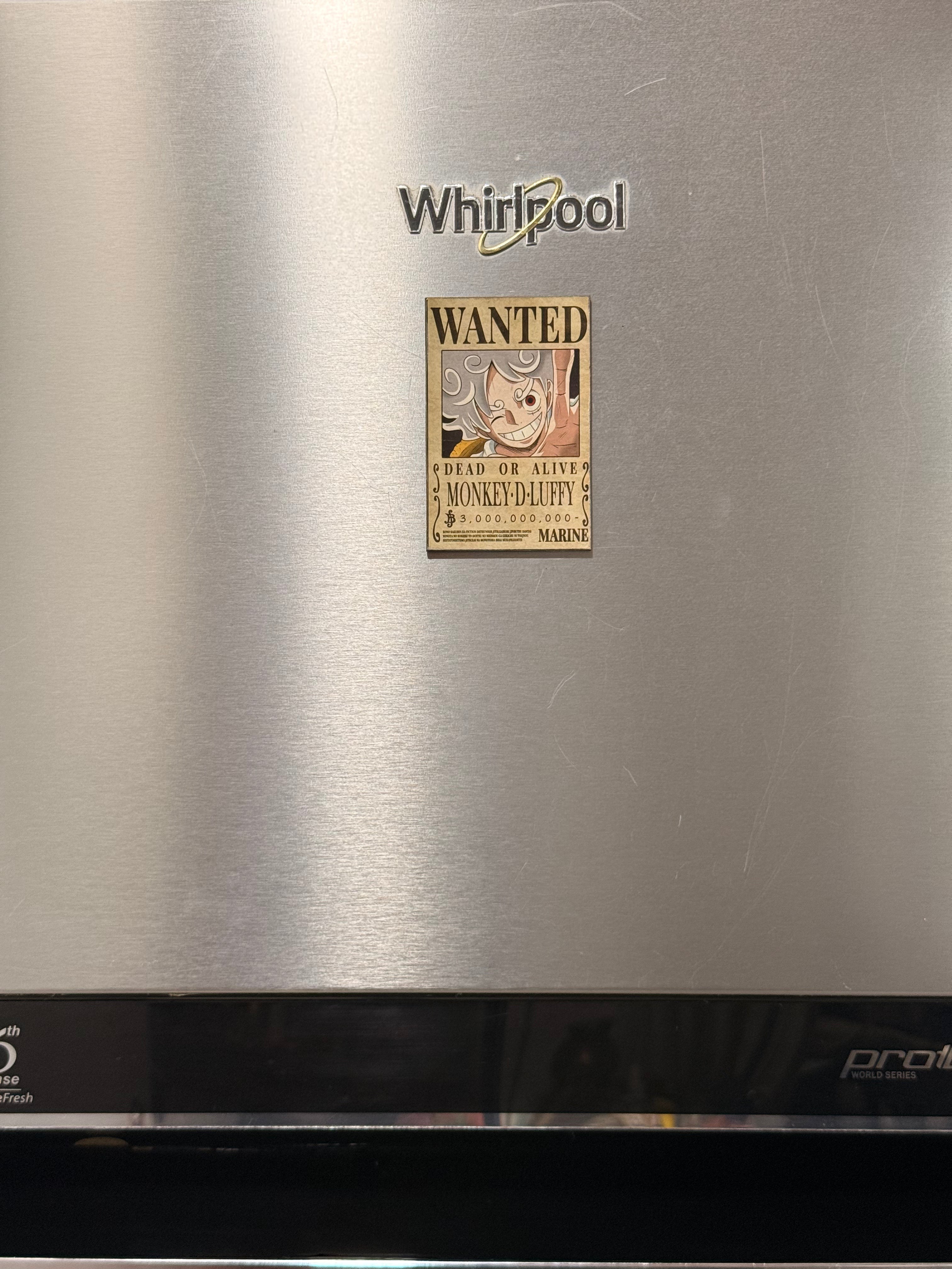 Luffy wanted fridge magnet